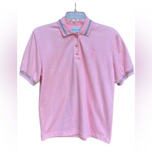Vintage 90s, Lily’s of Beverly Hills, Pointelle Knit, Pastel Pink Polo